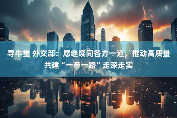 寻牛堂 外交部：愿继续同各方一道，推动高质量共建“一带一路”走深走实